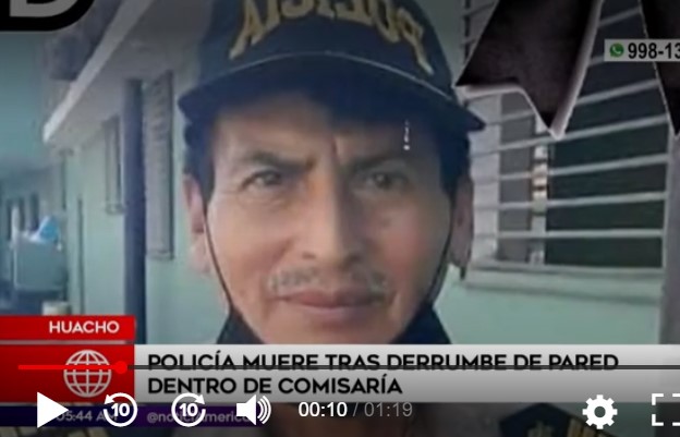 Policia Murio Cepultado por una Pared